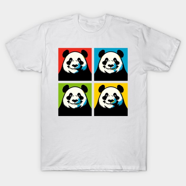 Pop Smirk Panda - Funny Panda Art T-Shirt by PawPopArt